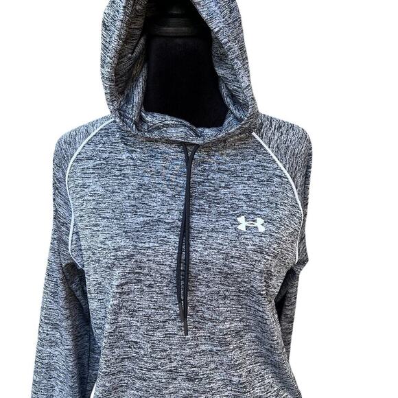 Under Armour woman's size L, loose fit, black heather hoodie - Picture 3 of 7